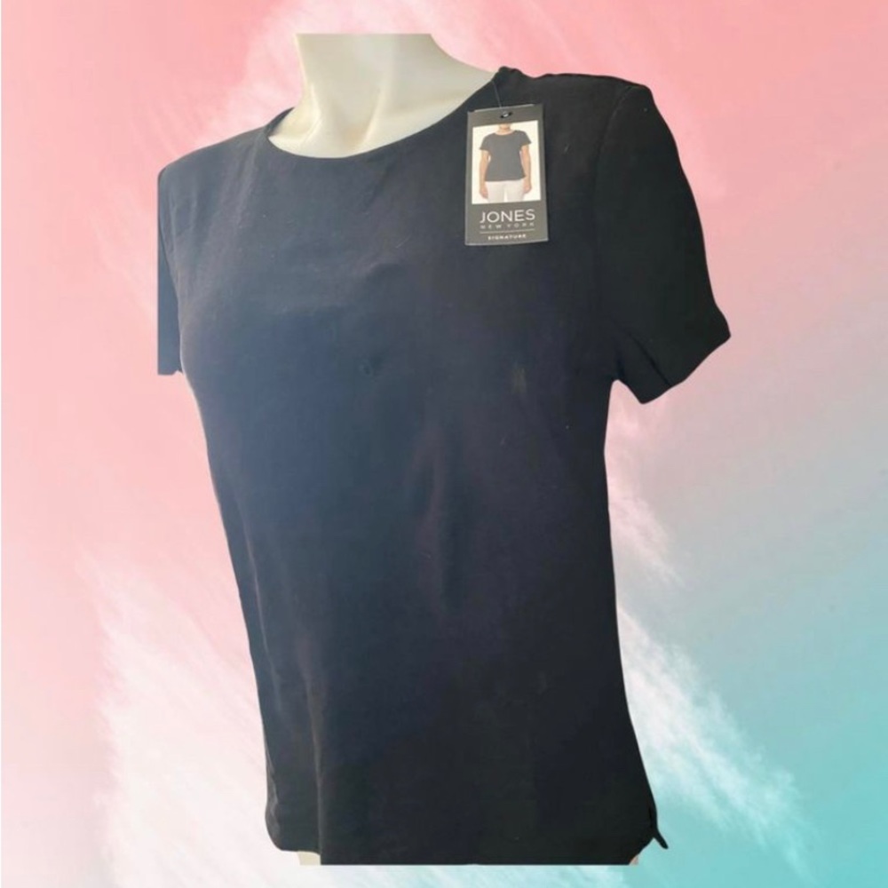 Navy Blue Jones New York Womens  tee shirt